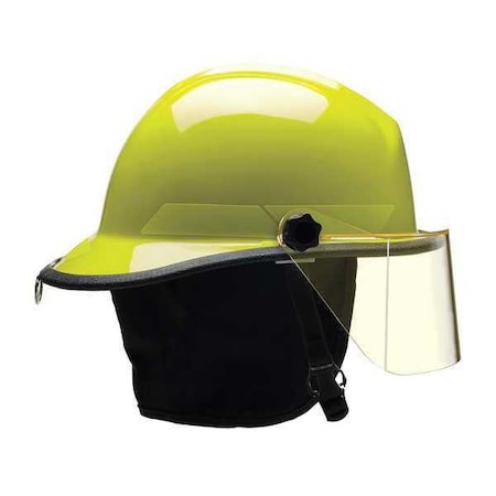 Bullard Fire Helmet, Thermoplastic, 6-Point Sure-Lock(R) Ratchet, Lime-Yellow, Fits Hat Size 6-1/2 to 8 PXSLY