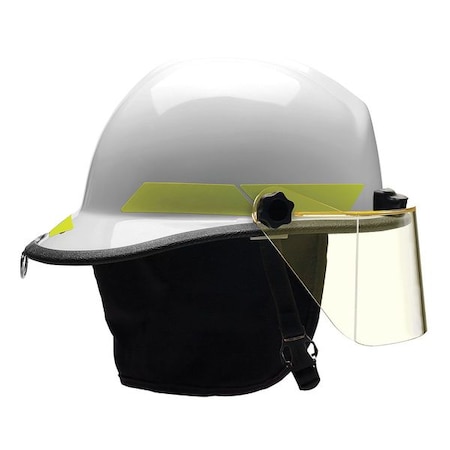 Bullard Fire Helmet, Thermoplastic, 6-Point Sure-Lock(R) Ratchet, White, Fits Hat Size 6-1/2 to 8 , Modern PXSWHTL