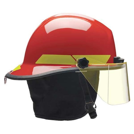 Bullard Fire Helmet, Thermoplastic, 6-Point Sure-Lock(R) Ratchet, Red, Fits Hat Size 6-1/2 to 8 , Modern PXSRDTL