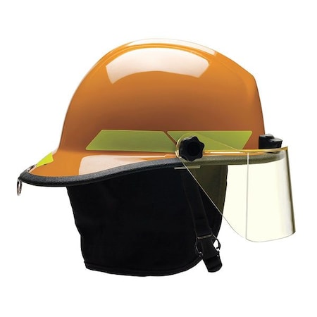 Bullard Fire Helmet, Thermoplastic, 6-Point Sure-Lock(R) Ratchet, Orange, Fits Hat Size 6-1/2 to 8 , Modern PXSORTL