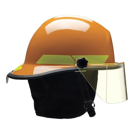 Bullard Fire Helmet, Fiberglass, 6-Point Sure-Lock(R) Ratchet, Orange, Fits Hat Size 6-1/2 to 8 , Modern FXSOR