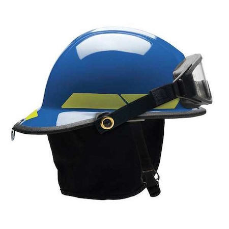Bullard Fire Helmet, Fiberglass, 6-Point Sure-Lock(R) Ratchet, Blue, Fits Hat Size 6-1/2 to 8 , Modern FXSBLGIZ2