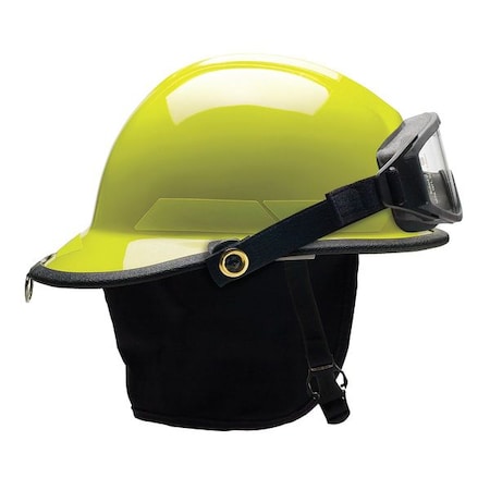 Bullard Fire Helmet, Fiberglass, 6-Point Sure-Lock(R) Ratchet, Lime-Yellow, Fits Hat Size 6-1/2 to 8 , Modern FXSLYGIZ2