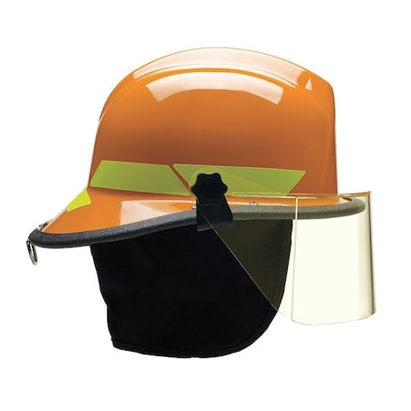 Bullard Fire Helmet, Thermoplastic, 4-Point Sure-Lock(R) Ratchet, Orange, Fits Hat Size 6-1/2 to 8 , Modern LTXOR