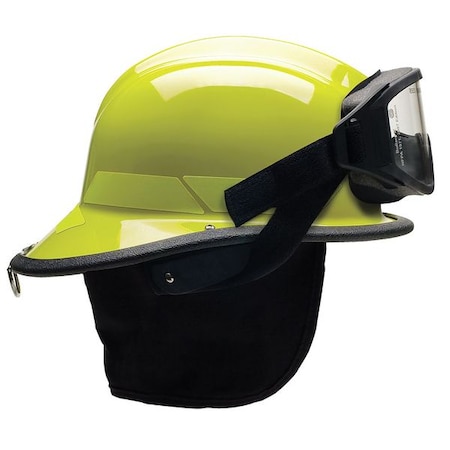 Bullard Fire Helmet, Thermoplastic, 4-Point Sure-Lock(R) Ratchet, Lime-Yellow, Fits Hat Size 6-1/2 to 8 LTXLYGIZ4