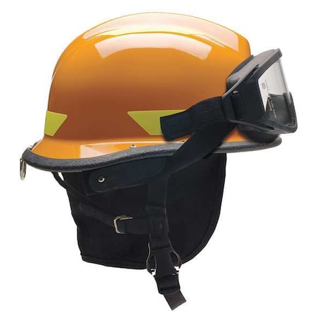 Bullard Fire/Rescue Helmet, Thermoplastic, 4-Point Sure-Lock(R) Ratchet, Orange, Fits Hat Size 6-1/2 to 8 URXOR
