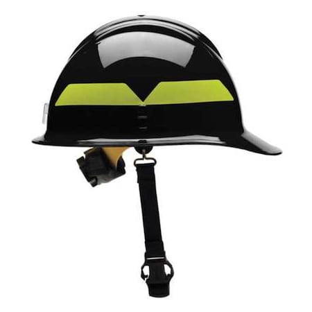 Bullard Wildland Fire Helmet, Thermoplastic, 6-Point Sure-Lock(R) Ratchet, Black, Fits Hat Size 6-1/2 to 8 FCBKR