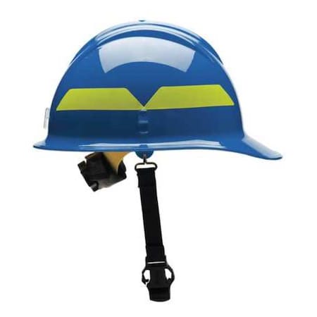 Bullard Wildland Fire Helmet, Thermoplastic, 6-Point Sure-Lock(R) Ratchet, Blue, Fits Hat Size 6-1/2 to 8 FCBLR