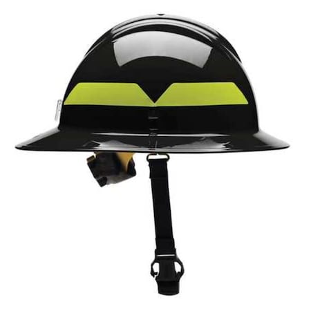 Bullard Wildland Fire Helmet, Thermoplastic, 6-Point Sure-Lock(R) Ratchet, Black, Fits Hat Size 6-1/2 to 8 FHBKR