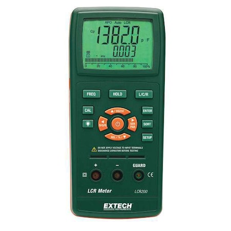 Extech LCR Meter, 20microH to 2000H, +/-0.5% Reading + 5 Digits, 20 pF to 20 mF LCR200