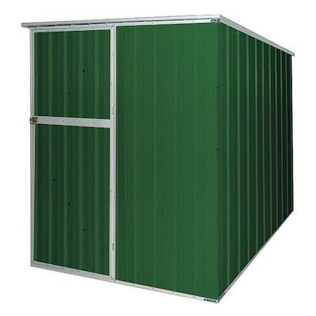 Zoro Select 175 cu ft Steel Outdoor Storage Shed, Green 13X102