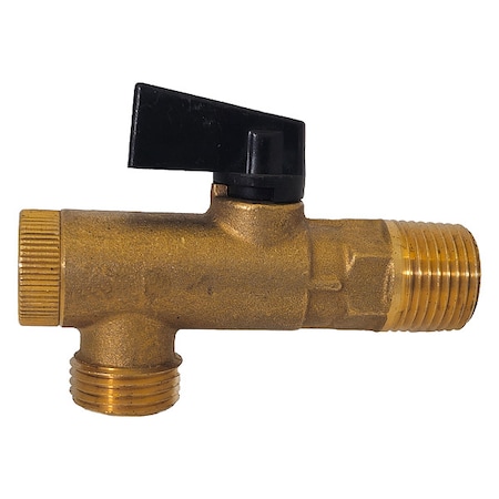 Speedaire Brass Filter Ball Valve, Ang., MNPT, 1/4 In 13X540