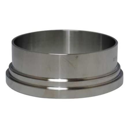 Zoro Select 1-1/2" Bevel Seat T304 SS Long Ferrule 14A1.5