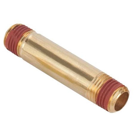 Parker 1/4" MNPT x 3" TBE Brass Long Pipe Nipple VS215PNL-4-30