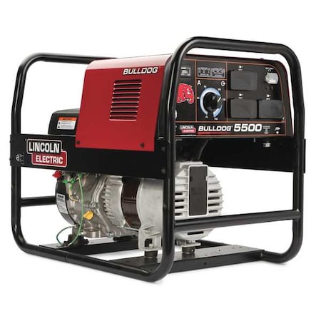 Lincoln Electric Engine-Driven Welder, Bulldog 5500 Series, Recoil Start, 9 hp, Gas, 5,500 W Peak K2708-2