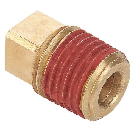 Parker Brass Square Head Plug, MNPT, 1/4" Pipe Size VS211P-4