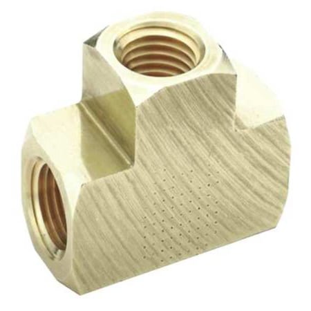 Parker Extruded Tee Brass Dryseal Pipe Fitting, 3/8 in Female NPT X 3/8 in Female NPT 2203P-6