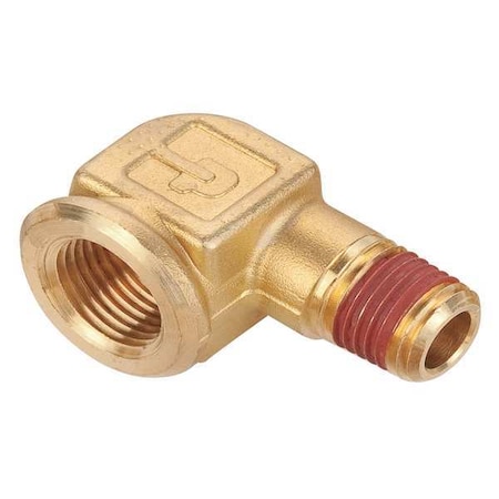 Parker 90 Degree Street Elbow Brass Street Elbow, 90 Degrees, 3/8 in Female NPT X 1/2 in Male NPT VS1202P-6-8