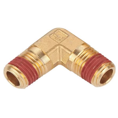 PARKER Brass Male Elbow, 90 Degrees, MNPT, 1/4" Pipe Size VS1204P-4