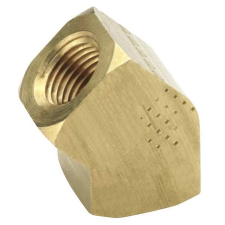 Parker 45 Degrees Extruded Elbow Brass Dryseal Pipe Fitting, 1/8 in Female NPT X 1/8 in Female NPT 2201P-2-2