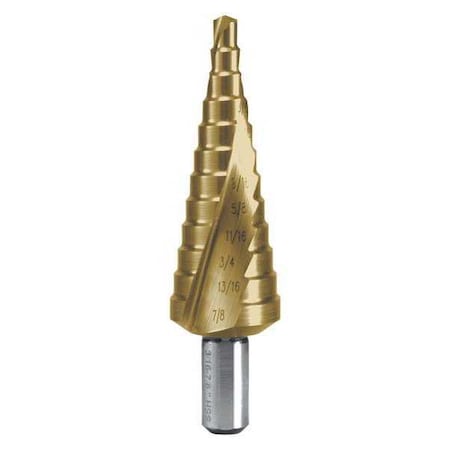 Ruko TIN Step Drill Size 4, 3/16 -7/8" 101704T