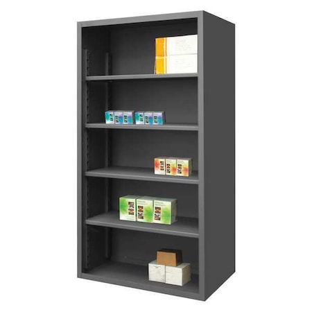 Durham Mfg Shelving, Enclosed, 12 Gauge, 24"x60"x72" 5019-4S-95