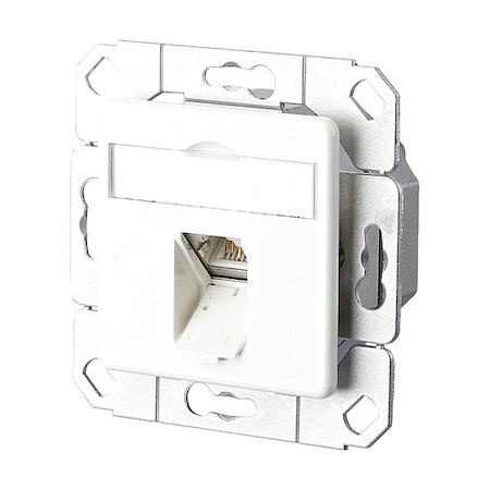 Metz Connect Wall Outlet, White, 2.752" H, 2.752" W 130C371102-I