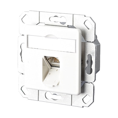 Metz Connect Wall Outlet, White, 2.752" H, 2.752" W 1307371102-I