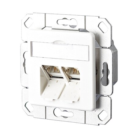 Metz Connect Wall Outlet, White, 2.752" H, 2.752" W 1307381102-I
