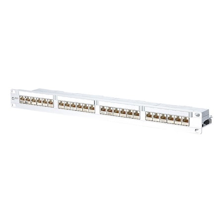 Metz Connect Patch Panel, Silver, 1.724" H, 19" W 130856-E