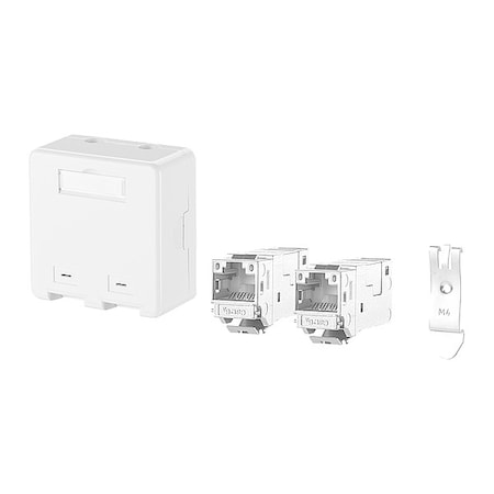 Metz Connect RJ45 Keystone, White, 1.181" H, 2.489" W 130910D2APLKE