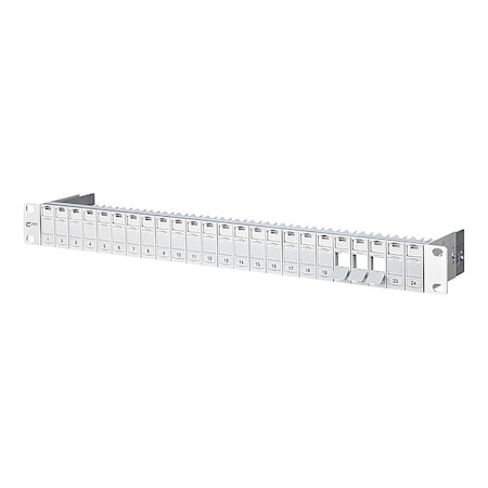 Metz Connect Patch Panel, Light Gray, 1.75" H, 19" W 130920-00KE