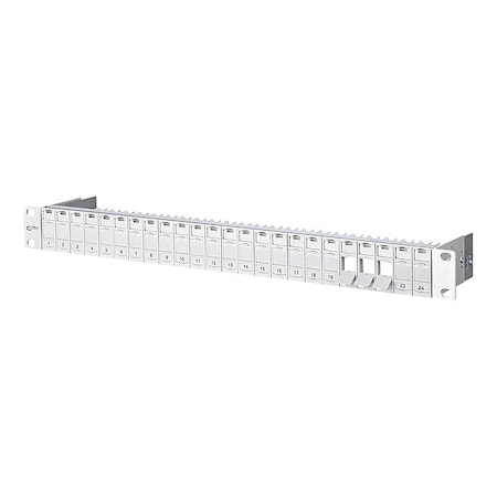 Metz Connect Patch Panel, Light Gray, 1.75" H, 19" W 130920-00-E