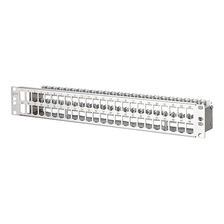 Metz Connect Patch Panel, 2.591" H, 19" W 130924-00-E
