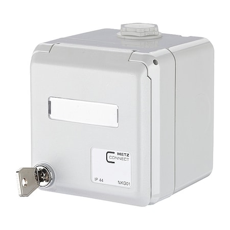 Metz Connect Keystone Housing, Gray, 3.661" H, 3.543" W 1309460003KI