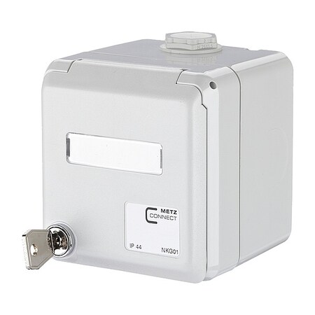 Metz Connect IP44SG Housing, Gray, 3.661" H, 3.543" W 1309460003-I