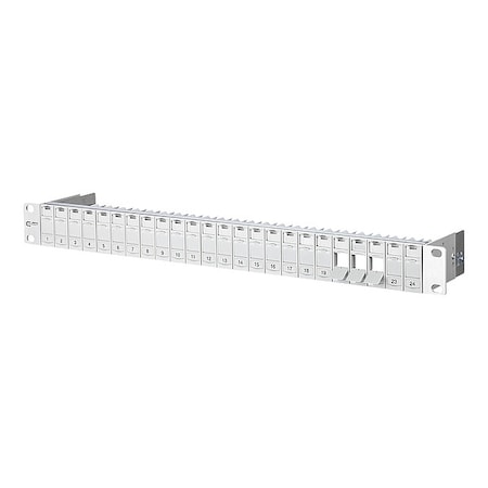 Metz Connect Patch Panel, Light Gray, 1.75" H, 19" W 130A20-00-E