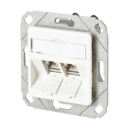 Metz Connect Wall Outlet, White, 2.752" H, 2.752" W 130B11D21102-E