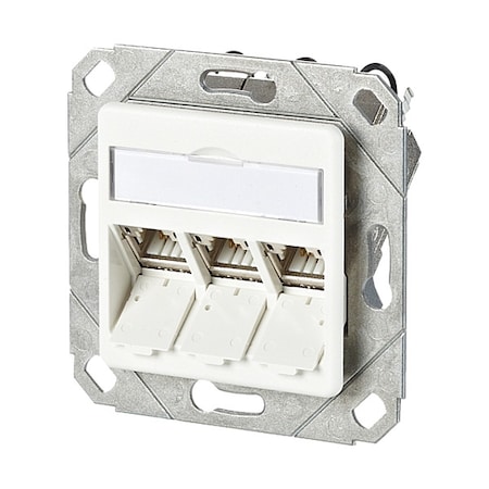 Metz Connect Wall Outlet, White, 2.752" H, 2.752" W 130B11D31102-E