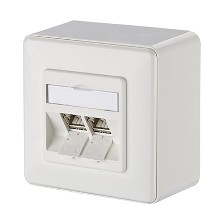 Metz Connect Wall Outlet, White, 3.368" H, 3.368" W 130B12D20002-E