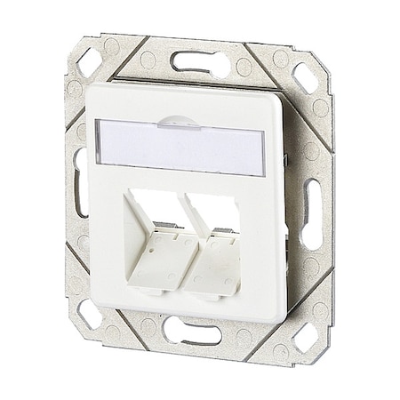Metz Connect Wall Outlet, White, 2.752" H, 2.752" W 130B20D21102KE