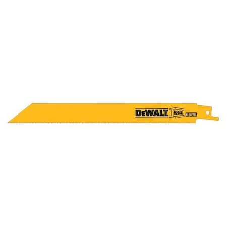 Dewalt 8" 18 TPI Straight Back Bi-Metal Reciprocating Blade (100 pack) DW4821B