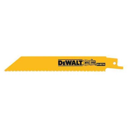 Dewalt 6" 10/14 TPI Straight Back Bi-Metal Reciprocating Blade (100 pack) DW4845B