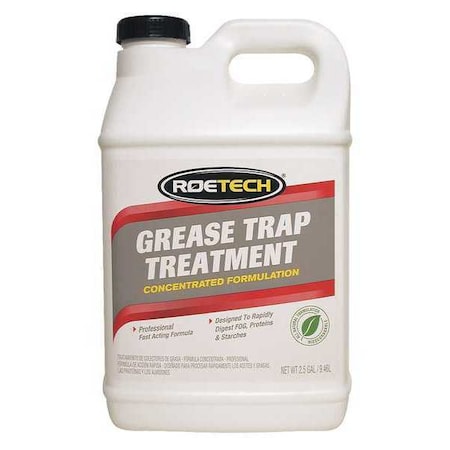 Roetech Grease Trap Treatment, 2.5 Gal Jug, Liquid, Light Tan GTT-LC-2.5-1