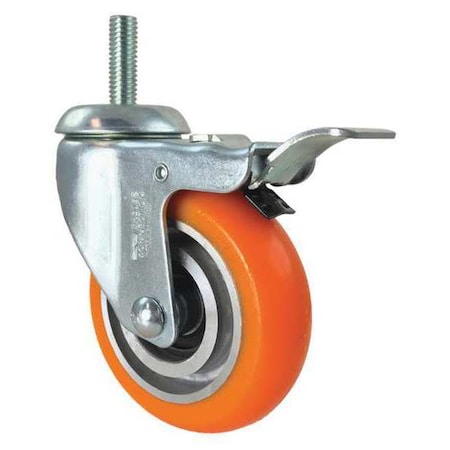 Cc Apex Swivel Stem Caster, Threaded, TotalLock, 4" CDP-Z-69