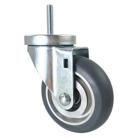 Cc Apex Swivel Stem Caster, Threaded, Gray, 4" CDP-Z-70