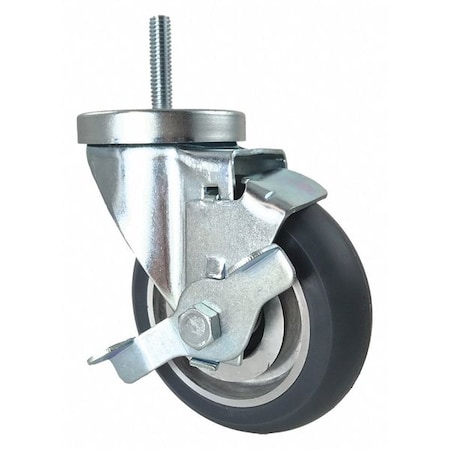 Cc Apex Swivel Stem Caster, Threaded, SideStrap, 4" CDP-Z-71