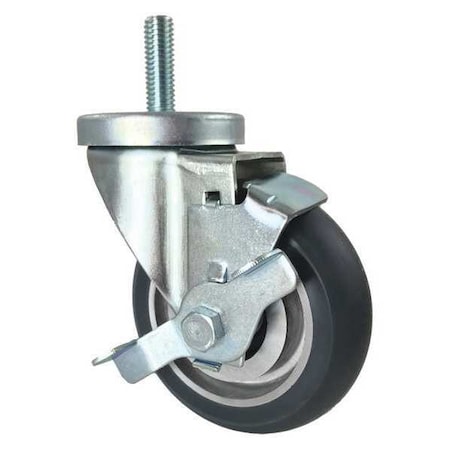Cc Apex Swivel Stem Caster, Threaded, SideStrap, 4" CDP-Z-73