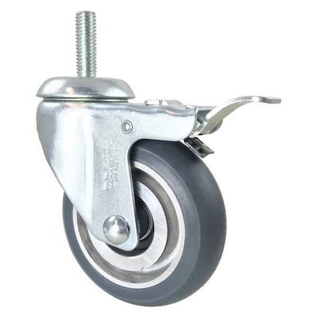 Cc Apex Swivel Stem Caster, Threaded, TotalLock, 4" CDP-Z-74