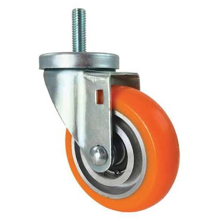 Cc Apex Swivel Stem Caster, Threaded, Orange, 4" CDP-Z-67